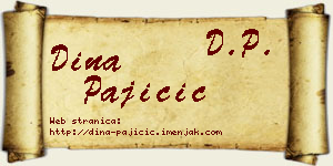 Dina Pajičić vizit kartica